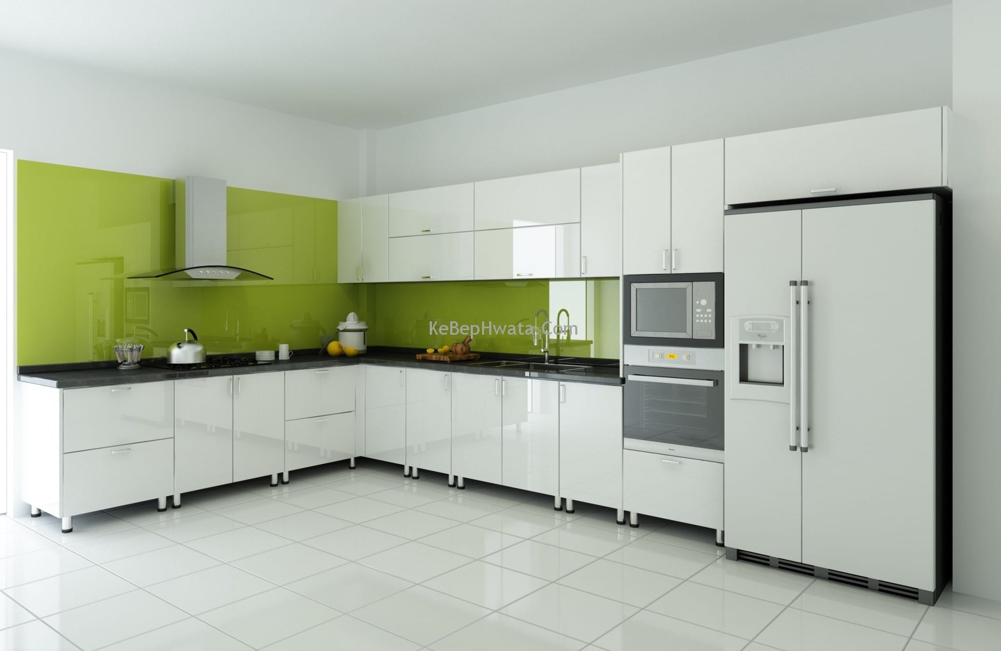Tủ bếp Inox cánh acrylic