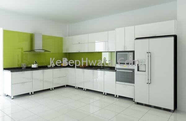 Tủ bếp inox cánh Acrylic hiện đại, tinh tế.