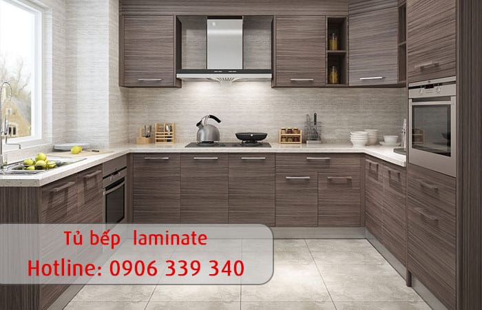 tủ bếp laminate