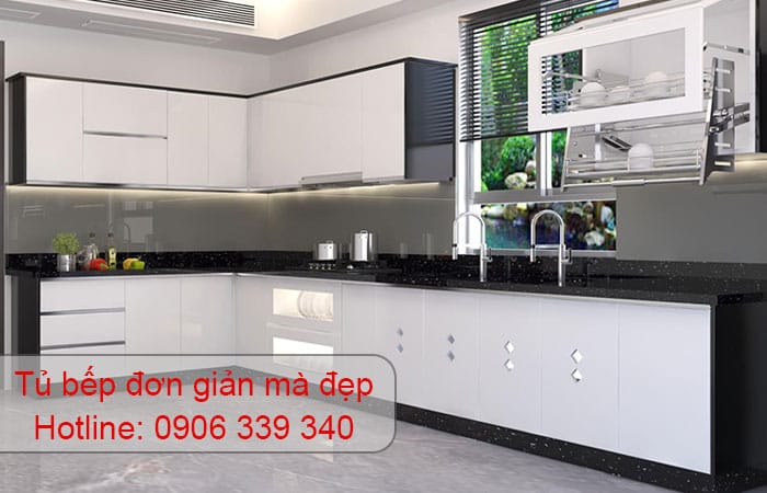 tủ bếp đơn giản mà đẹp