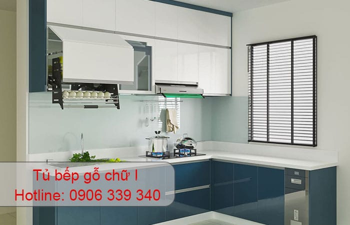tủ bếp gỗ chữ i