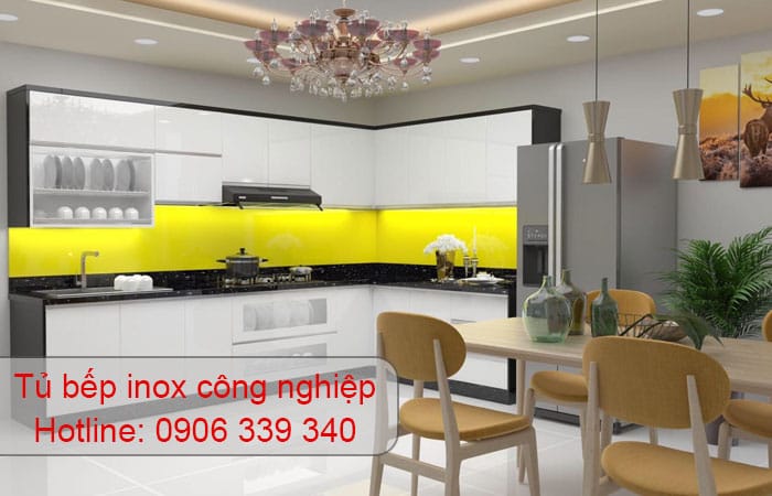 tủ bếp inox công nghiệp