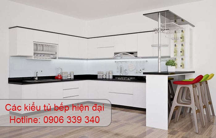 các kiểu tủ bếp hiện đại