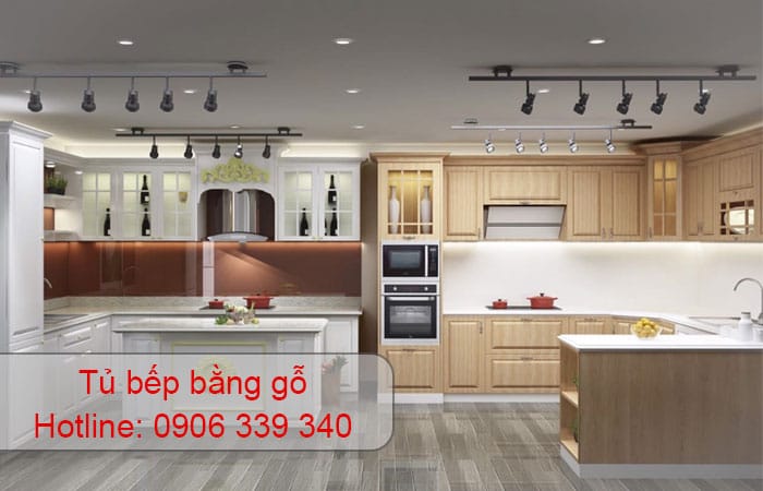 tủ bếp bằng gỗ