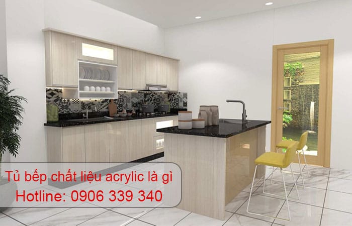 tủ bếp chất liệu acrylic là gì