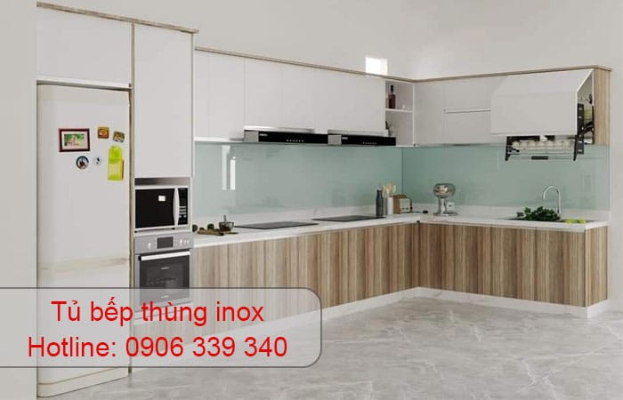 tủ bếp thùng inox
