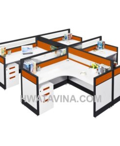 Cụm bàn làm việc văn phòng 4 chỗ HT-45